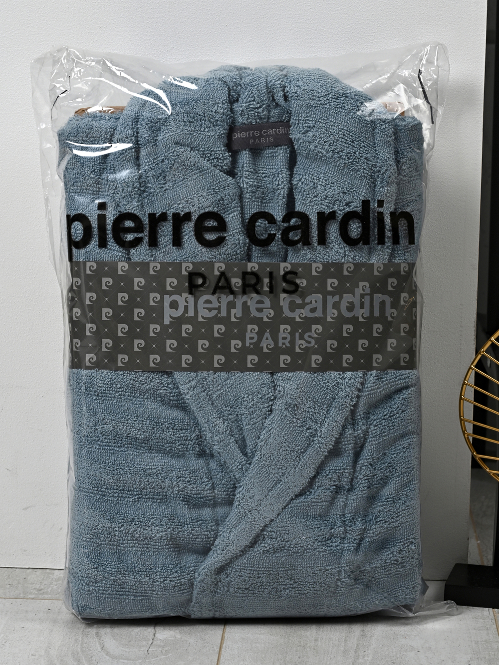 BOR00128 PIERRE CARDIN HOME Халат мужской L/XL лазурь ПВХ