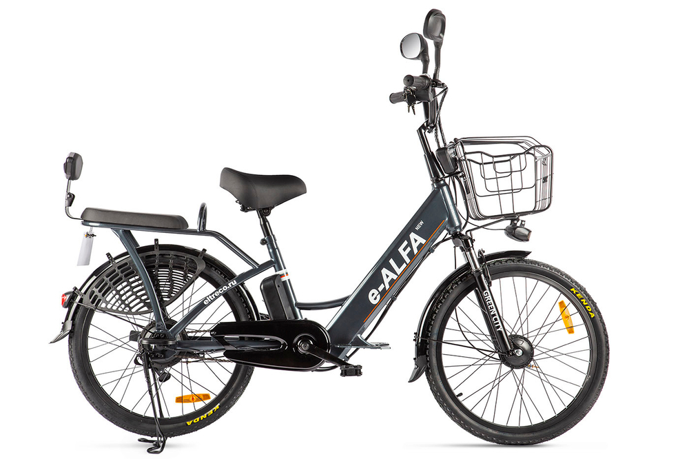 Велогибрид GREEN CITY e-ALFA new (темно-серый-2154)