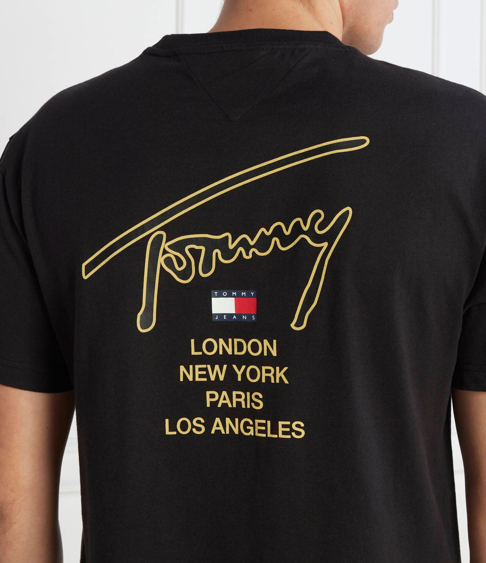 Футболка GOLD SIGNATURE BACK Tommy Jeans - черный(DM0DM17729)