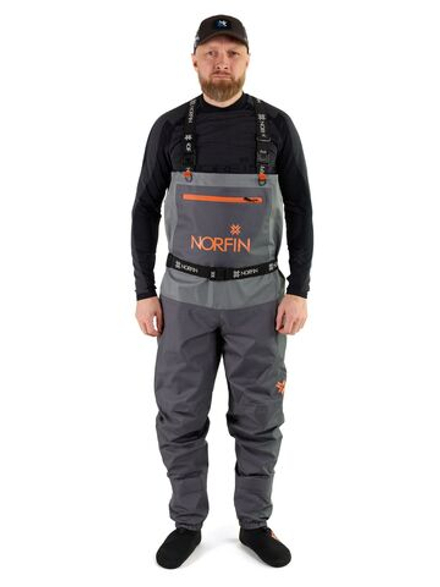 Полукомбинезон заброд. Norfin PILOT STOCKINGFOOT GRAY р.XL