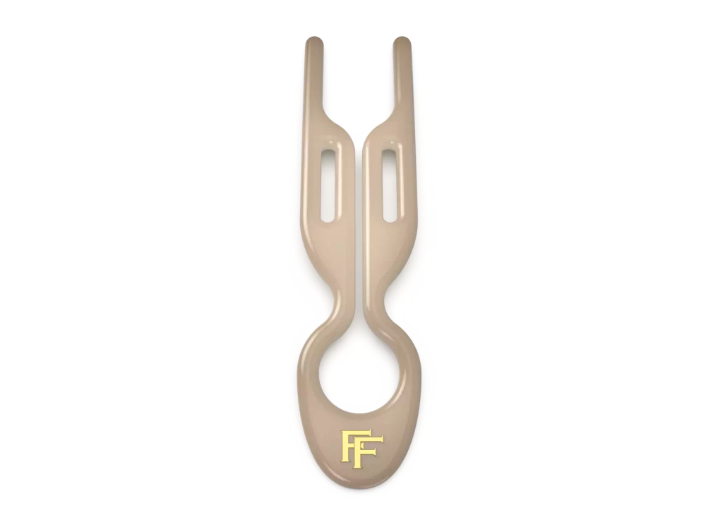 NO 1 HAIRPIN | SOFT BEIGE - 3X HAIRPINS/BOX / Шпильки No1 Hairpin Светло-бежевого цвета (набор из 3 шпилек)