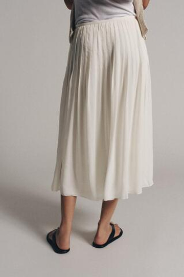ZARA ЮБКА СО СКЛАДКАМИ — ZW COLLECTION, ЭКРЮ