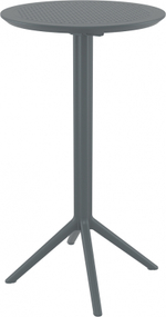 Стол пластиковый барный складной Siesta Contract Sky Folding Bar Table 60, темно-серый