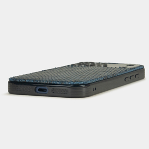 Чехол-накладка для iPhone 18 Pro Max / 17 Pro Max - кожа питона, синий