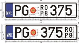 RP Registracioni brojev (tablice)i se više ne izdaju u Crnoj Gori