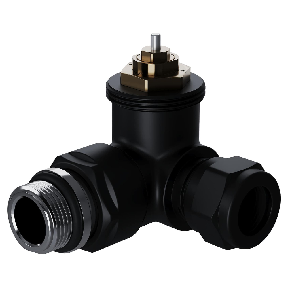 Набор термостатический трехосевой Royal Thermo Design Pro 15мм М30х1,5 (Черный)