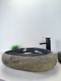 Раковина из речного камня RS-66190 59х52х15 из натурального камня