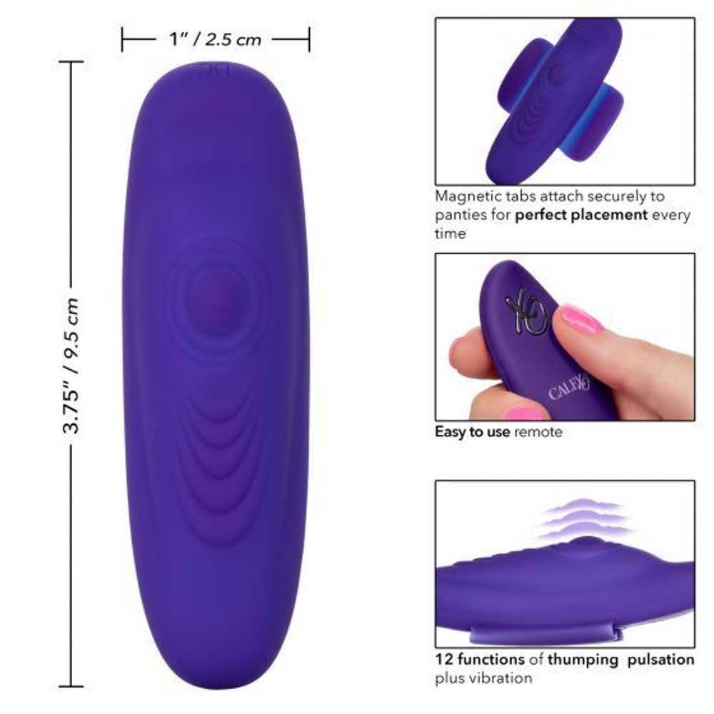 Фиолетовый стимулятор в трусики 9,5см California Exotic Novelties Lock-N-Play Remote Pulsating Panty Teaser SE-0077-55-3