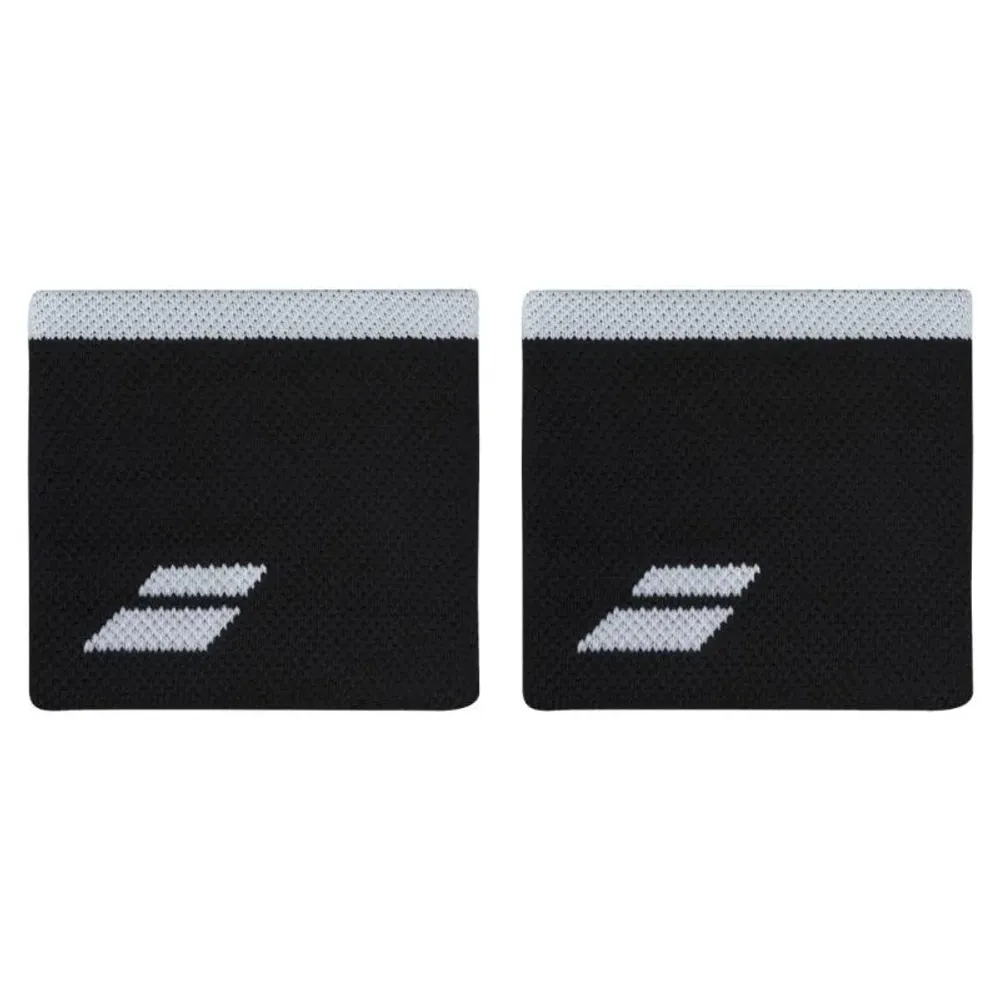 Напульсник теннисный Babolat Logo Wristband 2P - black/white