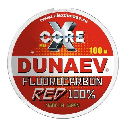 Леска Dunaev Fluorocarbon RED 0.370мм 100м