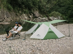 Палатка Naturehike Butterfly 2-местная, алюминиевый каркас, бело-зеленая, артикул NH21YW132-WHGR