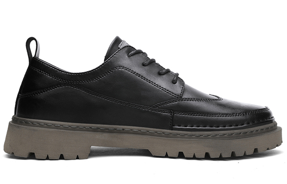 Jeep Casual Leather Shoes Men"s Low top Black