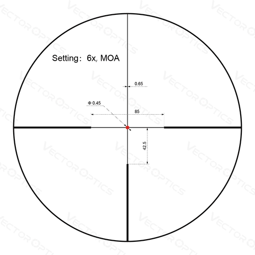 Оптический прицел Vector Optics Constantine 1-6x24 FIBER, сетка Fiber Dot, 30мм (SCOC-36)
