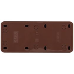 Розетка Intro Quadro 2-205-10 без заземления тройная 3х2P 16А-250В IP20 ОУ венге | Intro