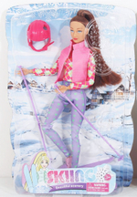 Игровой набор "Зимний спорт" кукла, 5 предм., коробка 8520a (Defa Lucy)