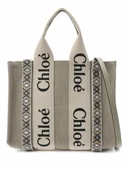 Сумка-тоут женская Chloé Woody Mini бежевый