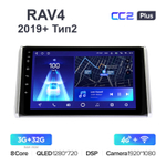 Teyes CC2 Plus 10,2"для Toyota RAV4 2019+ (Тип 2)