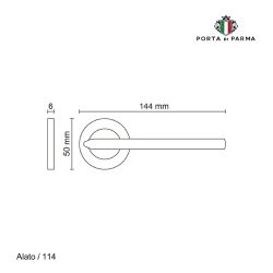 Ручка раздельная PORTA DI PARMA Alato GR графит