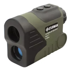 Дальномер лазерный STURMAN LRF 1000 HR WP - вид спереди и сбоку, линзы объектива