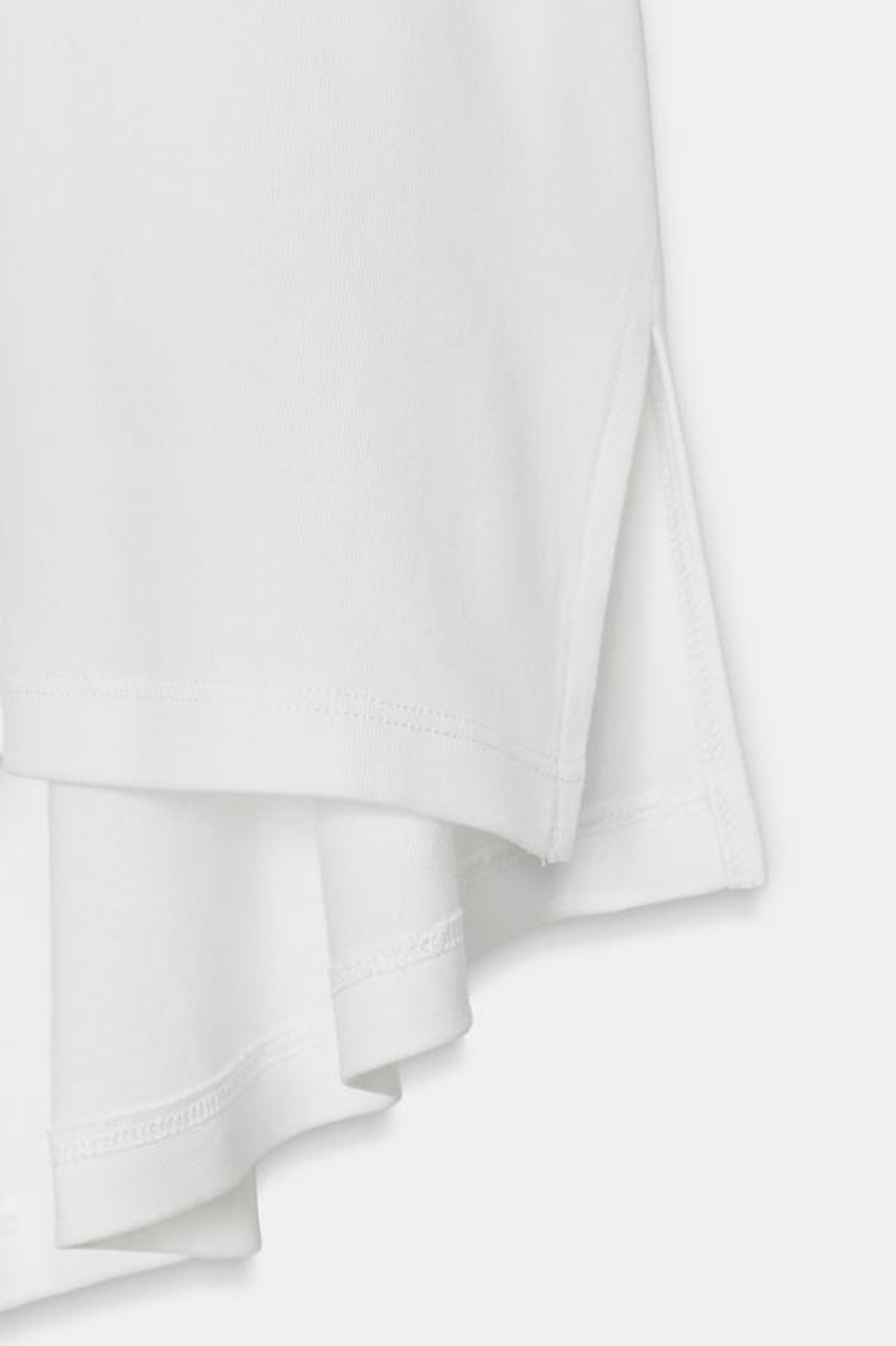ZARA ФУТБОЛКА INTERLOCK С КАРМАНОМ, БЕЛЫЙ