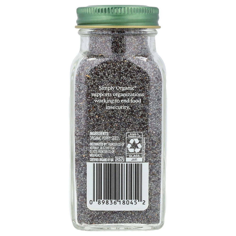Simply Organic, Мак, 96 г (3,38 унции)
