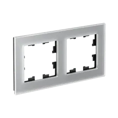Рамка стеклянная на 2 поста Systeme Electric AtlasDesign Nature Алюминий ATN320302