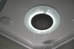 Душевая кабина AvaCan (АваКан) C3080 LED со средним поддоном, с ГМ, с электрикой и LED освещением, 80х80х215