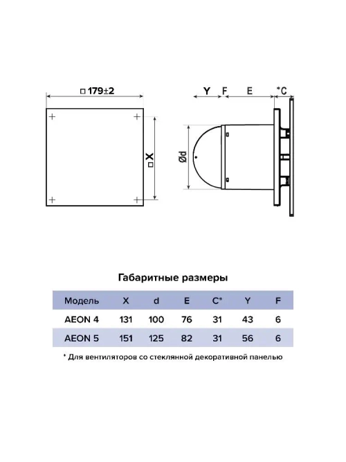 Панель декоративная AEON D100/125 179х179 стекло матовое Beige Light DICITI