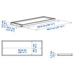 Полка выдвижная IKEA KOMPLEMENT (КОМПЛЕМЕНТ), Белый морёный дуб, 100x35 см