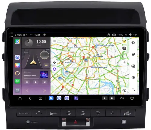 Магнитола для Toyota Land Cruiser 200 2007-2015 (со штатной камерой или 360) - Kuberg SF-1620-4-ABC QLed+2K, Android 13, Быстрейшая, CarPlay, 4G SIM-слот
