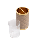 Стакан для зубных щеток Giobagnara Alghero Taupe Gold, 13 см