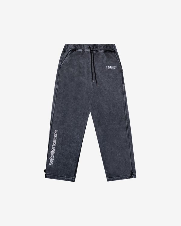 Штаны Temple Deconstruction Stone Wash Pants серые - фото 3