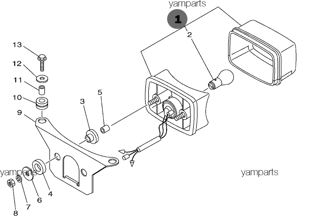 Фонарь задний для квадроциклов Yamaha 3FA8471000