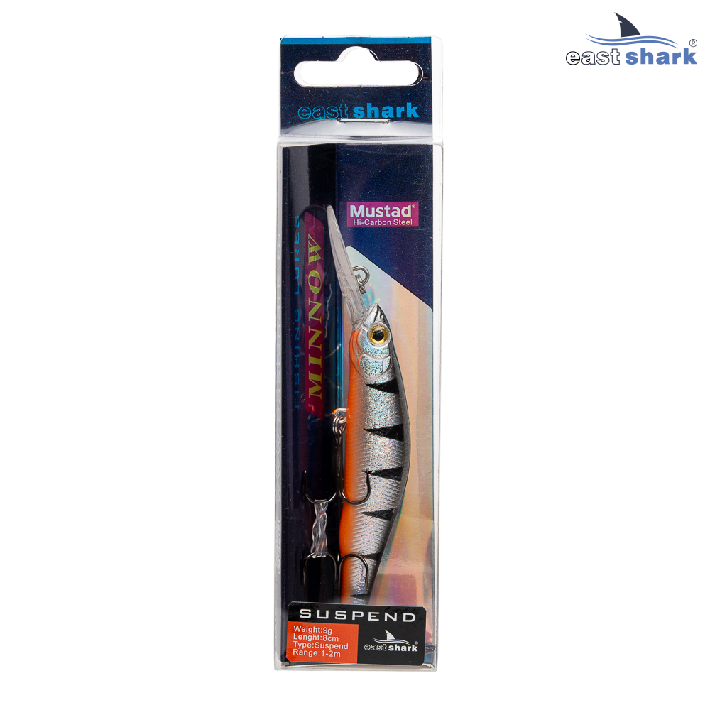 Воблер EastShark Croofed 8см. 9г. 1-2m Suspend col.#006