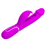 Лиловый вибратор-кролик 23,2см с фингерингом Pretty Love Twinkled Tenderness Kampas Flicking Vibrator Rabbit BW-500025