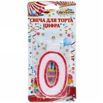 Свеча для торта Цифра «0» 6,7см