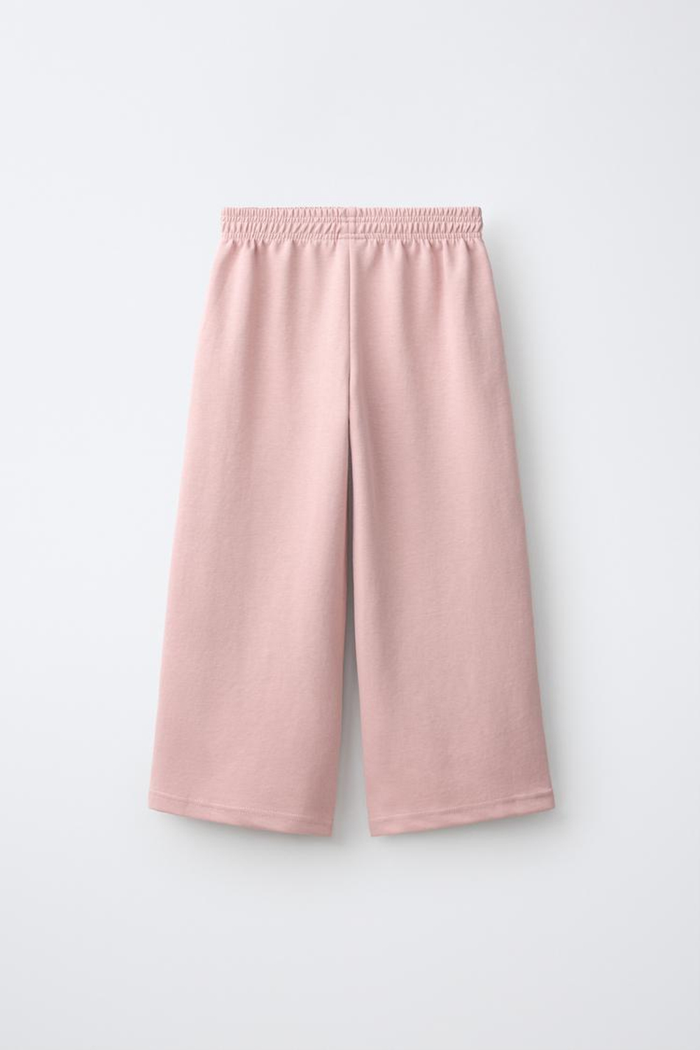 ZARA КОМПЛЕКТ ИЗ ТОЛСТОВКИ И БРЮК WIDE LEG, ЛИНЯЛЫЙ РОЗОВЫЙ