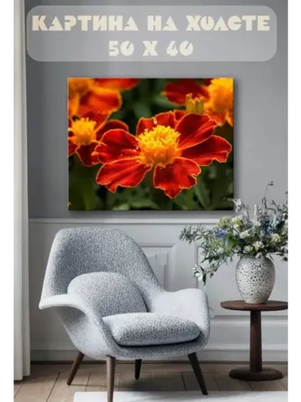Картина на стену 40 X 50 Бархатцы