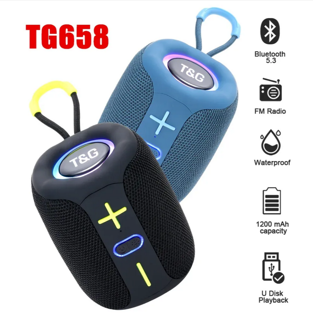 Беспроводная колонка TG-658 (8W/TF/USB/FM) RGB Light