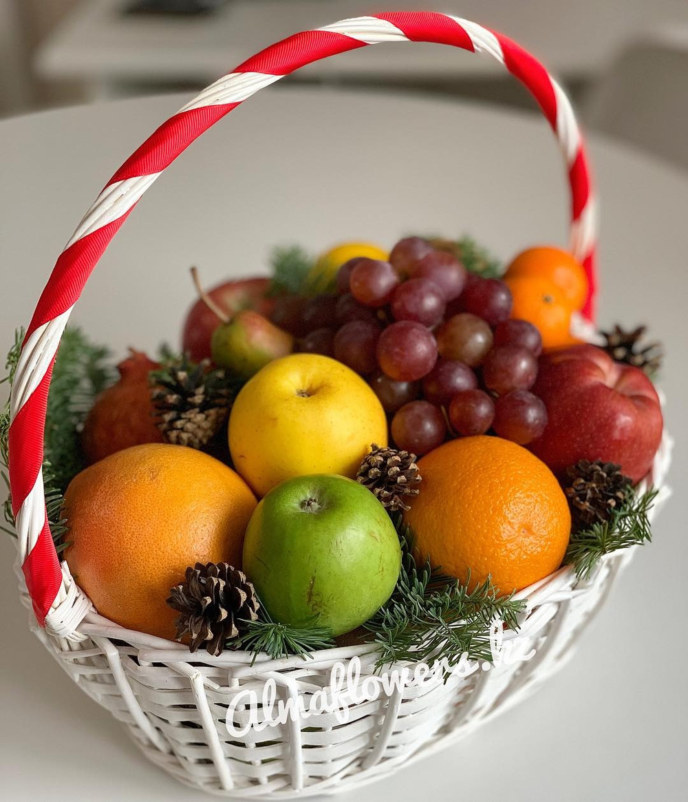 Новогодняя фруктовая корзина "Happy New Year"