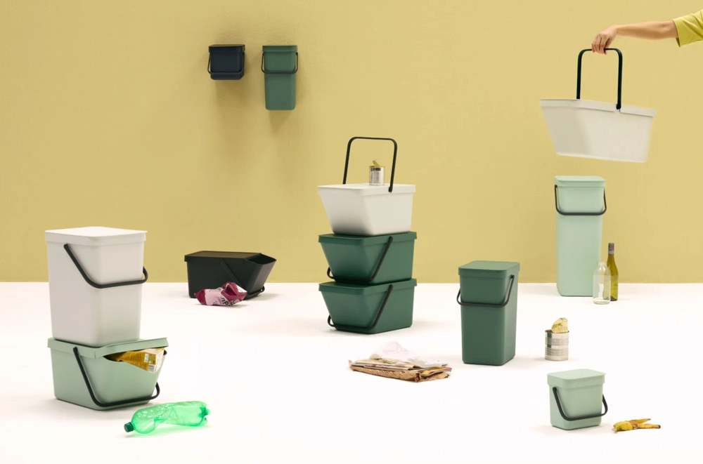 Brabantia Контейнер для мусора Sort & Go 20л для сортировки Jade Green 277764