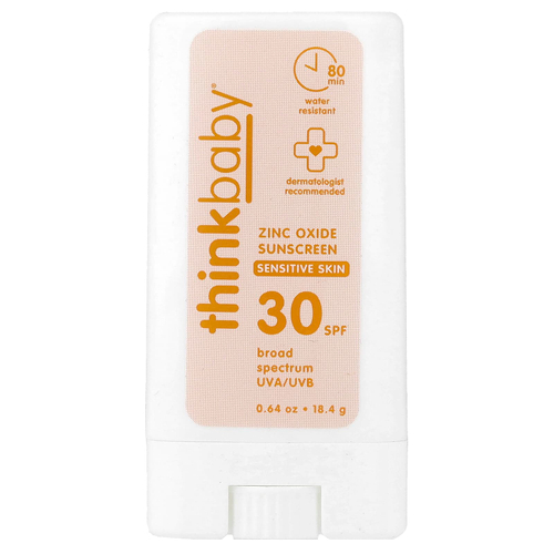 think, Thinkbaby®, солнцезащитный стик с оксидом цинка, SPF 30, для чувствительной кожи, 18,4 г (0,64 унции)