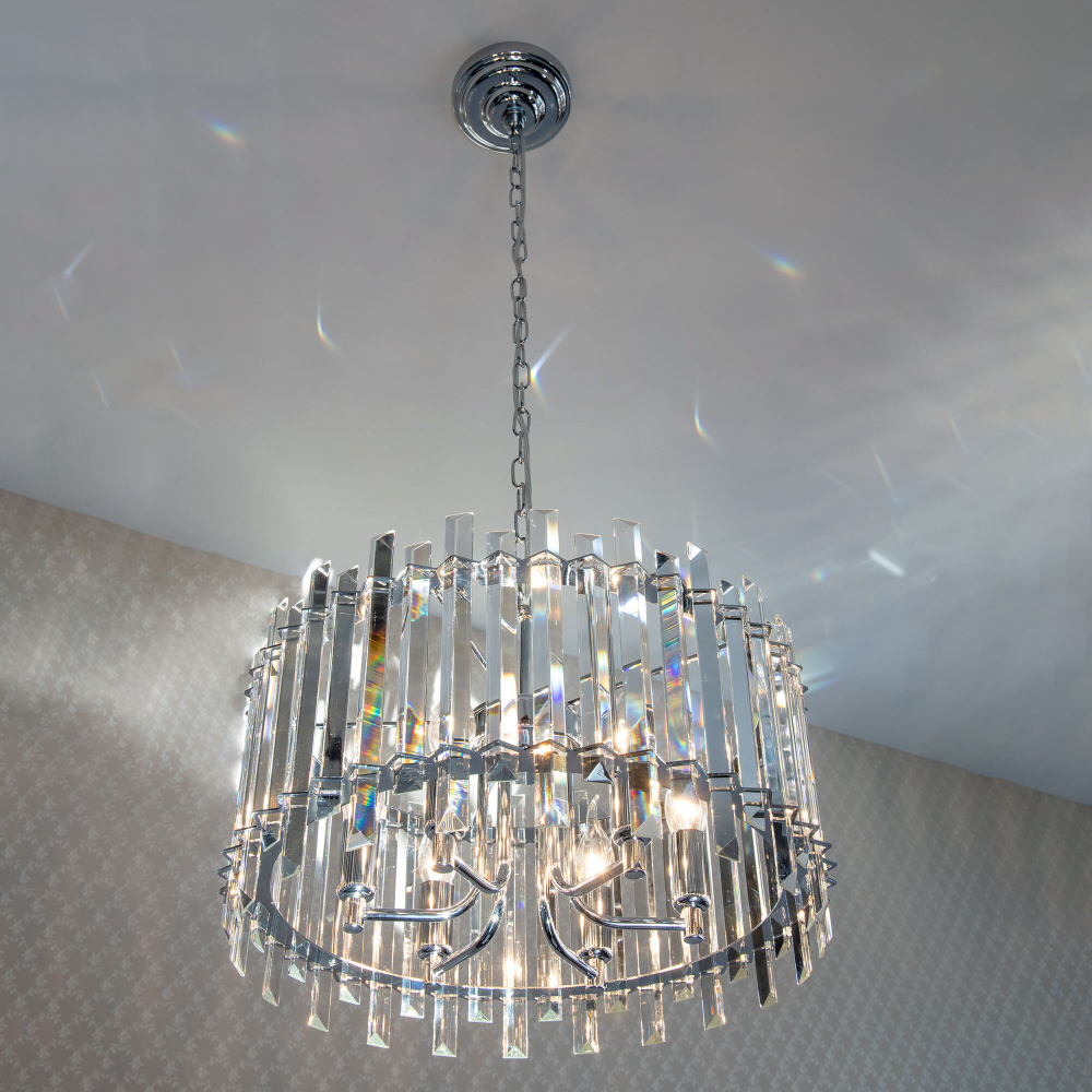 Citilux Ингвар CL334161 Люстра подвесная хрустальная Хром