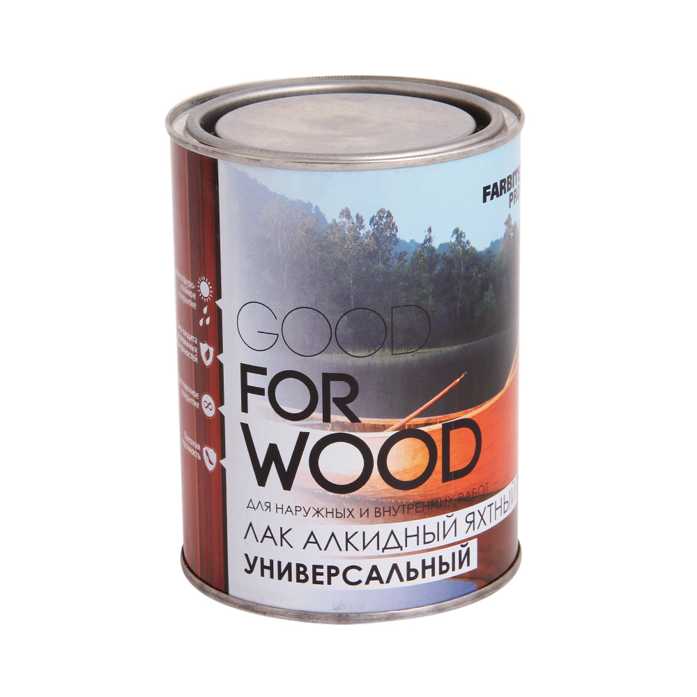 Лак уралкидный яхтный 2,6л.высокоглянцевый  FARBITEX PROFI  GOOD FOR WOOD