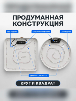 Световая вывеска настенная круглая 50x50x8,5 см с УФ-печатью, односторонний LED-лайтбокс с логотипом на заказ