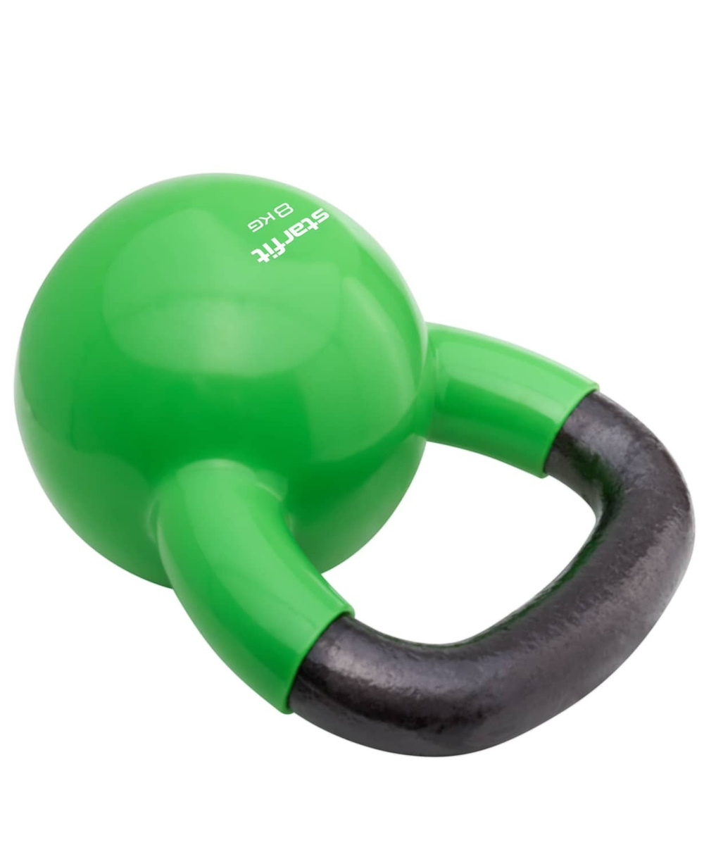 Гиря винил. STARFIT DB-401, 8 кг, цвет зеленый