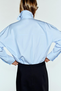 ZARA ЮБКА МИДИ С РАЗРЕЗОМ, ЧЕРНЫЙ