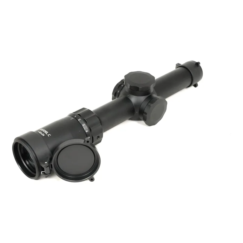 Оптический прицел ARKON Model C 1-10x24 MC9-2DMRAD - ракурс со стороны окуляра с открытой крышкой