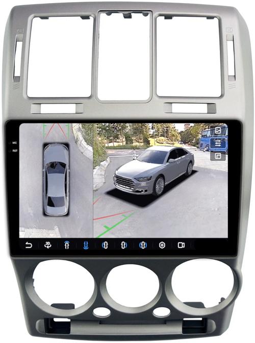 Магнитола для Hyundai Getz 2002-2011 (рамка серебро) - FarCar BX3073-2M-360 монитор 9.5" 2K QLED на Android 13, Быстрая, CarPlay, 4G SIM-слот, 4 камеры в комплекте
