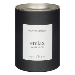 Свеча ароматическая the olphactory, relax black, Белый мускус (новая), 40 ч